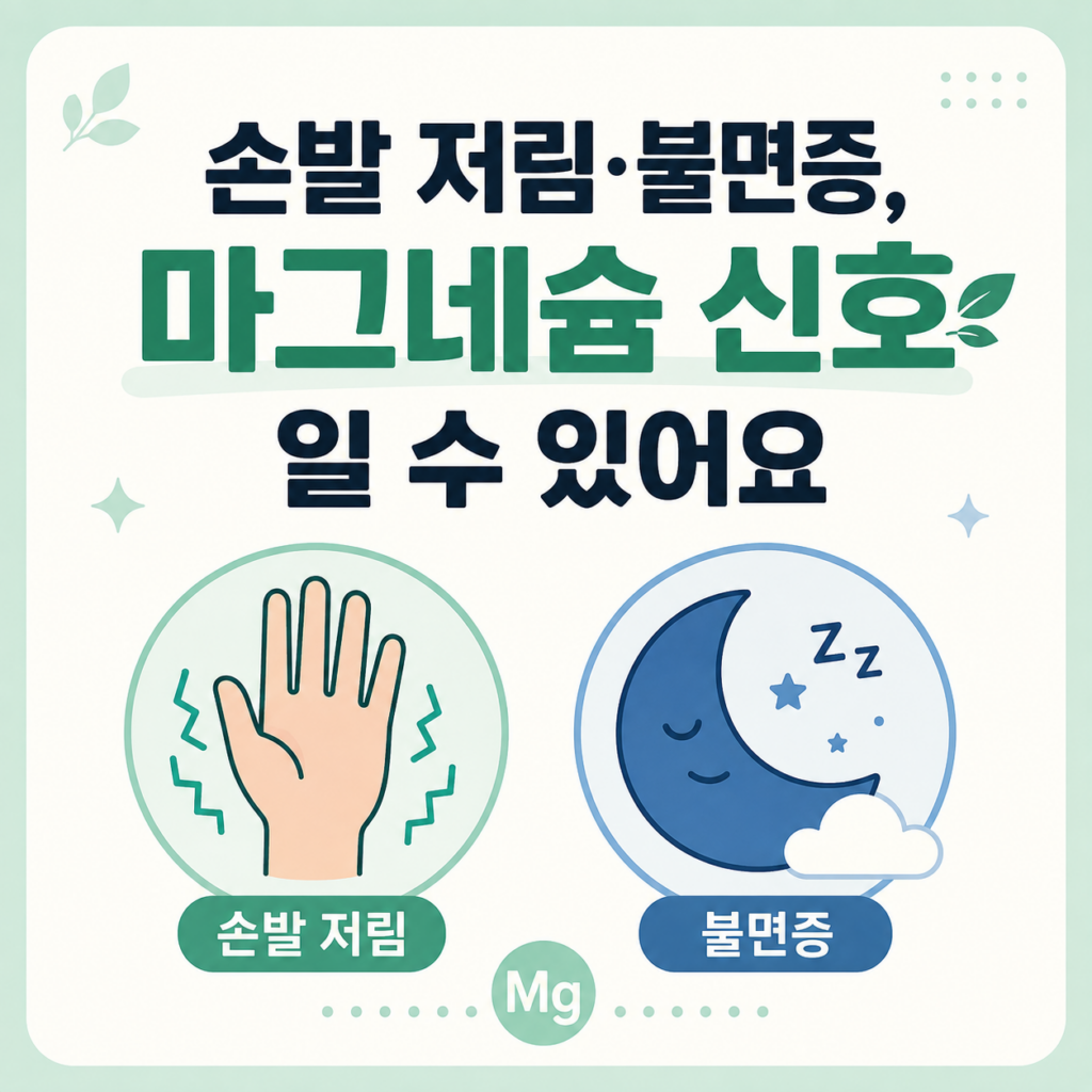 손발 저림과 불면증, 마그네슘 부족 신호
