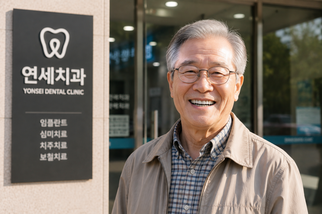 65세 이상 임플란트 건강보험 적용 조건과 본인부담금 3 임플란트 시술 후 밝게 웃는 한국인 어르신