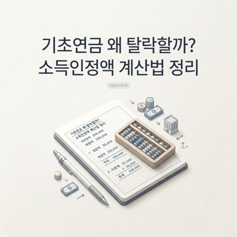 ai thumbnail minimal 기초연금 왜 탈락할까 소득인정액 계산법 정리 1786255642