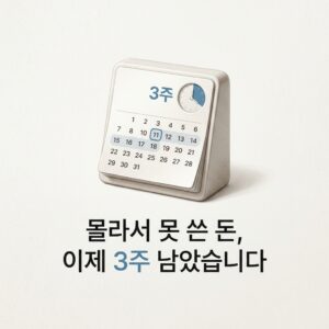 ai thumbnail minimal 몰라서 못 쓴 돈 이제 3주 남았습니다 1786132223
