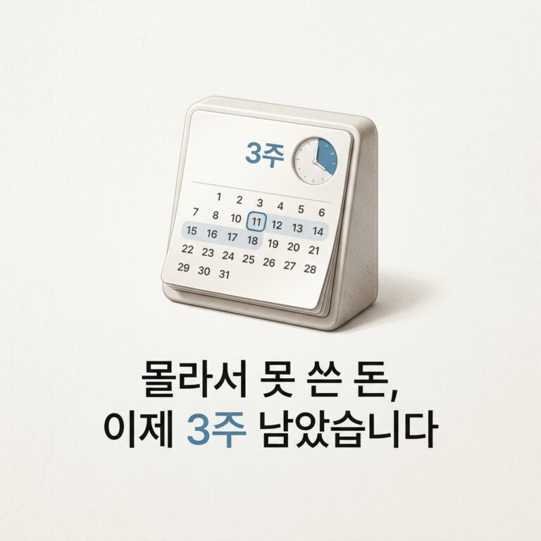 ai thumbnail minimal 몰라서 못 쓴 돈 이제 3주 남았습니다 1786132223
