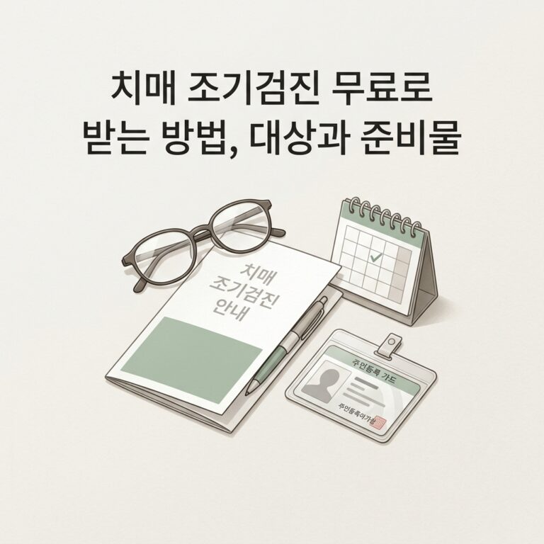ai thumbnail minimal 치매 조기검진 무료로 받는 방법 대상과 준비물 1786279820