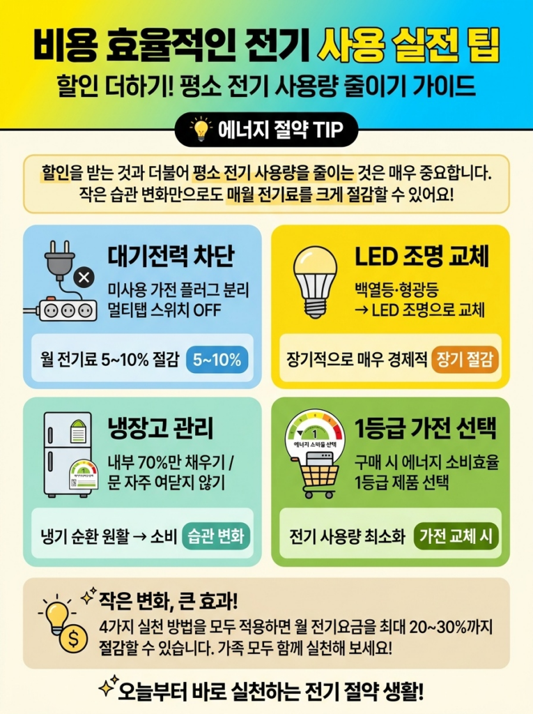 비용 효율적인 전기 사용을 위한 실전 팁