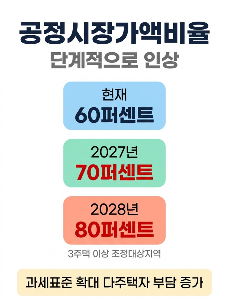 공정시장가액비율, 단계적으로 오릅니다