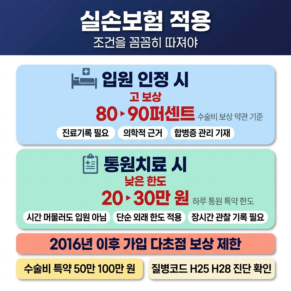 실손보험(실비보험) 적용, 조건을 꼼꼼히 따져봐야 한다