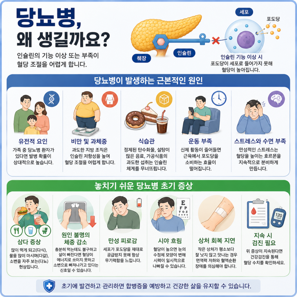 당뇨병 초기증상과 원인 1 당뇨병이 발생하는 근본적인 원인