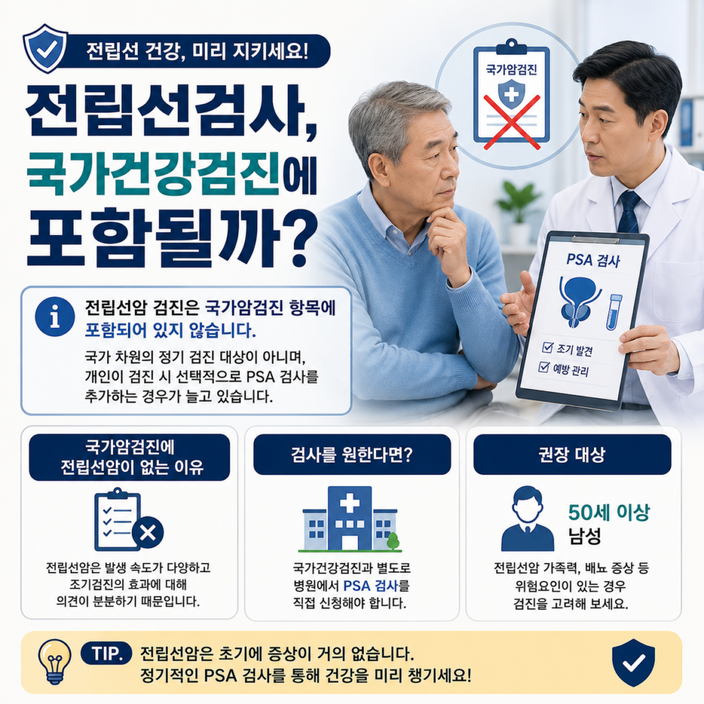 전립선검사, 국가건강검진에 포함될까