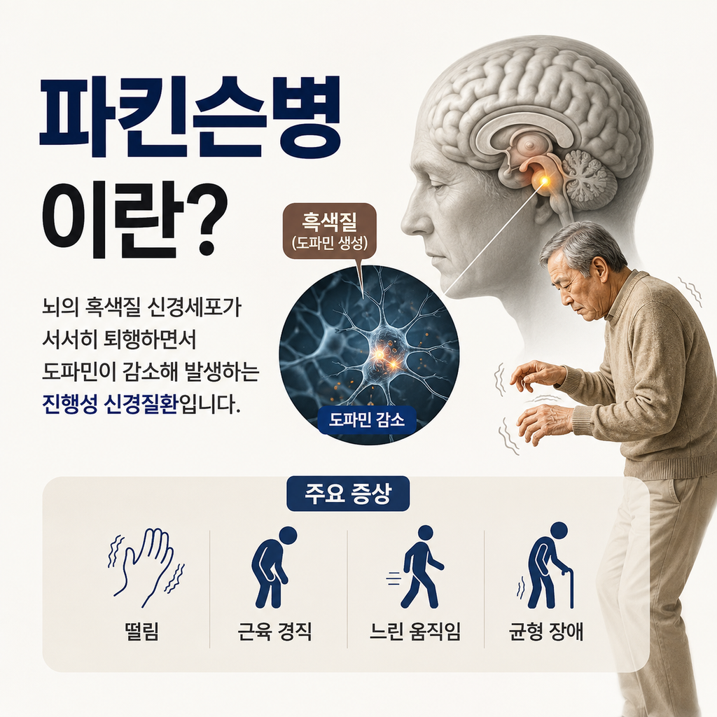 파킨슨병 원인과 초기증상, 진단·치료법까지 한번에 정리