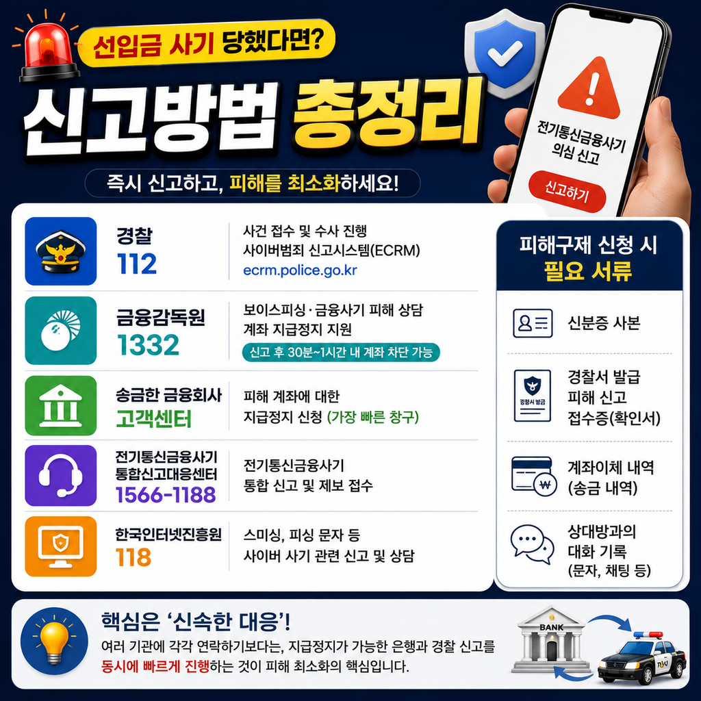 선입금 사기 대처법, 신고방법부터 피해금 환급까지