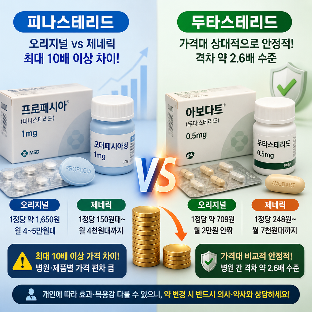 왜 같은 탈모약인데 가격이 이렇게 다를까