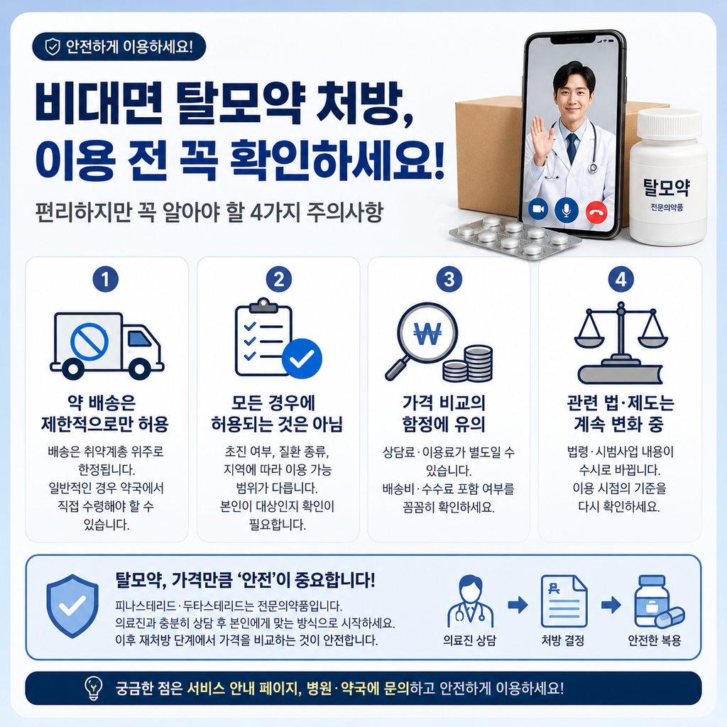 비대면(온라인) 처방 서비스, 이용 전 주의할 점