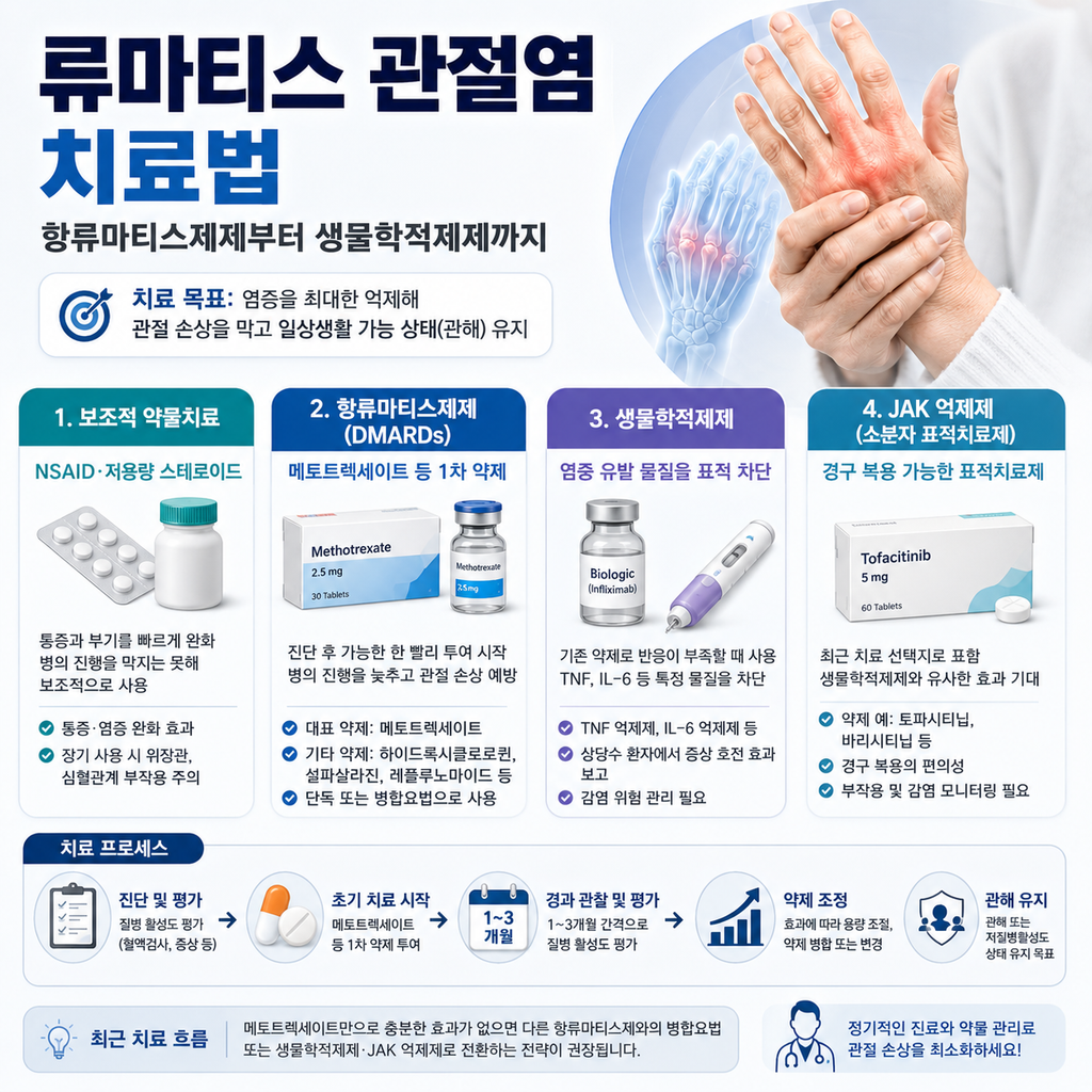 류마티스 관절염 치료법 - 항류마티스제제부터 생물학적제제까지