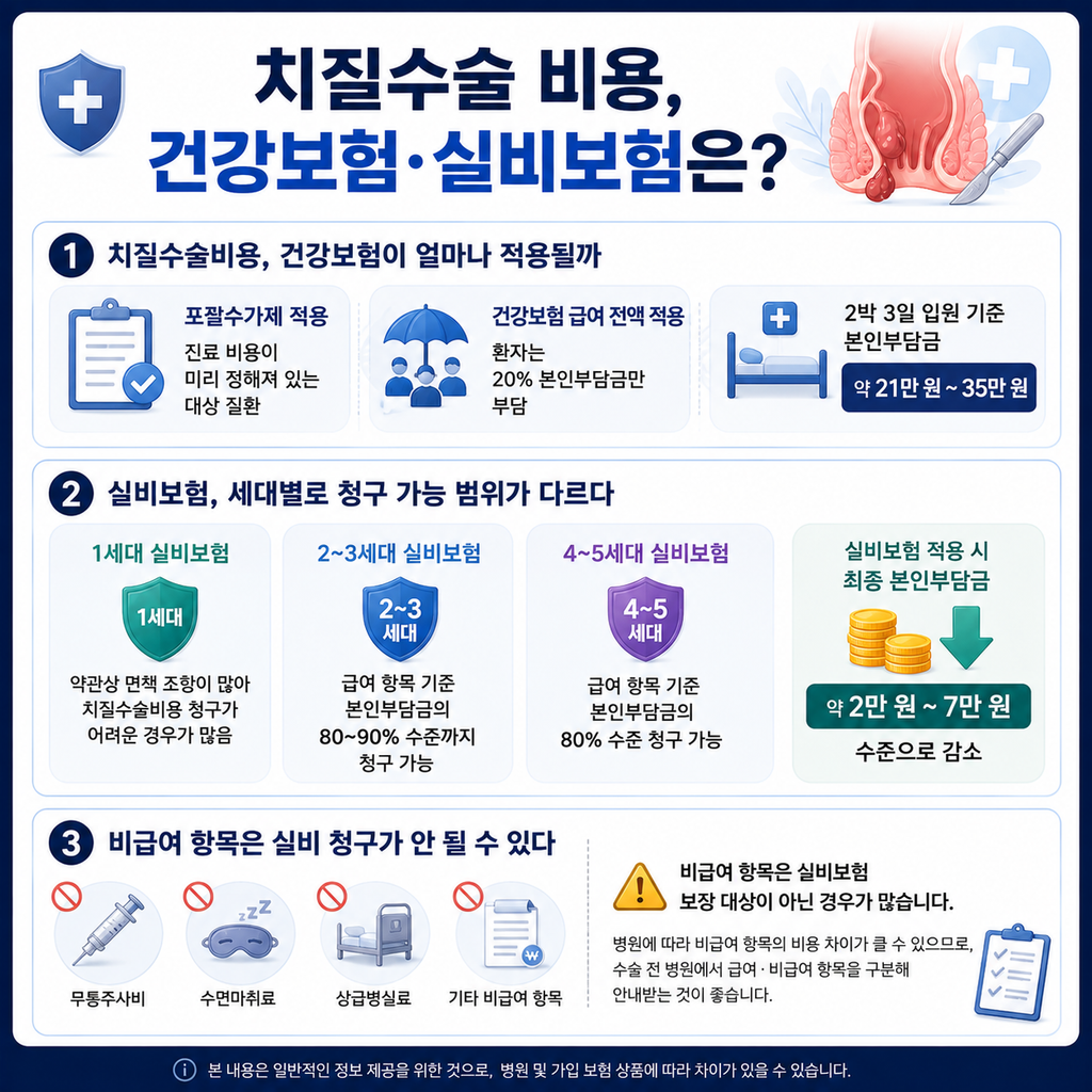 치질수술비용, 실비보험 있으면 얼마까지 아낄 수 있을까