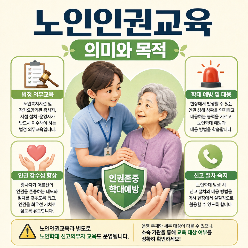 노인인권교육 완벽 정리, 대상자와 이수 방법까지 한 번에 확인하기 1 노인인권교육 완벽 정리, 대상자와 이수 방법까지 한 번에 확인하기