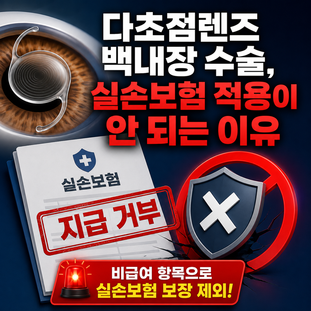 백내장 수술 실손보험 지급기준, 다초점렌즈는 왜 못 받을까