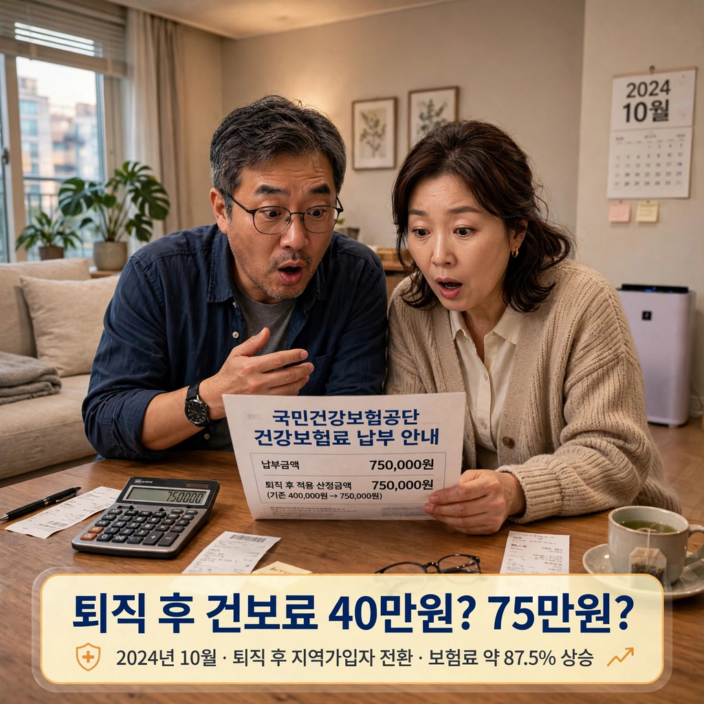 퇴직 후 건보료 75만원 폭탄? 36개월 막아주는 임의계속가입 2026 신청방법