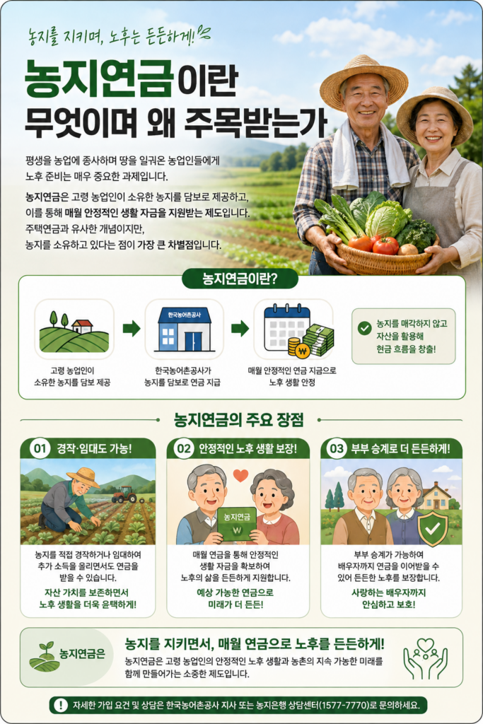 농지연금이란 무엇이며 왜 주목받는가