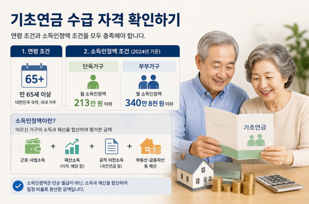 기초연금 수급 자격 확인하기