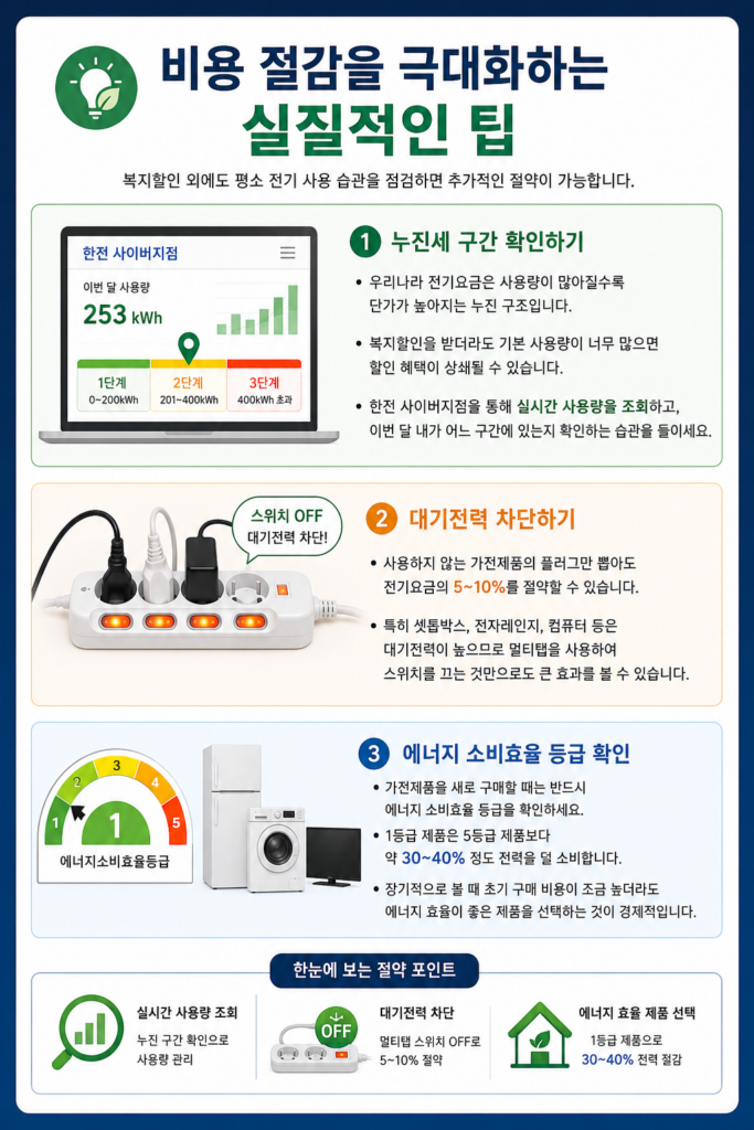 전기요금 복지할인 신청방법, 얼마나 아낄 수 있을까 2 비용 절감을 극대화하는 실질적인 팁