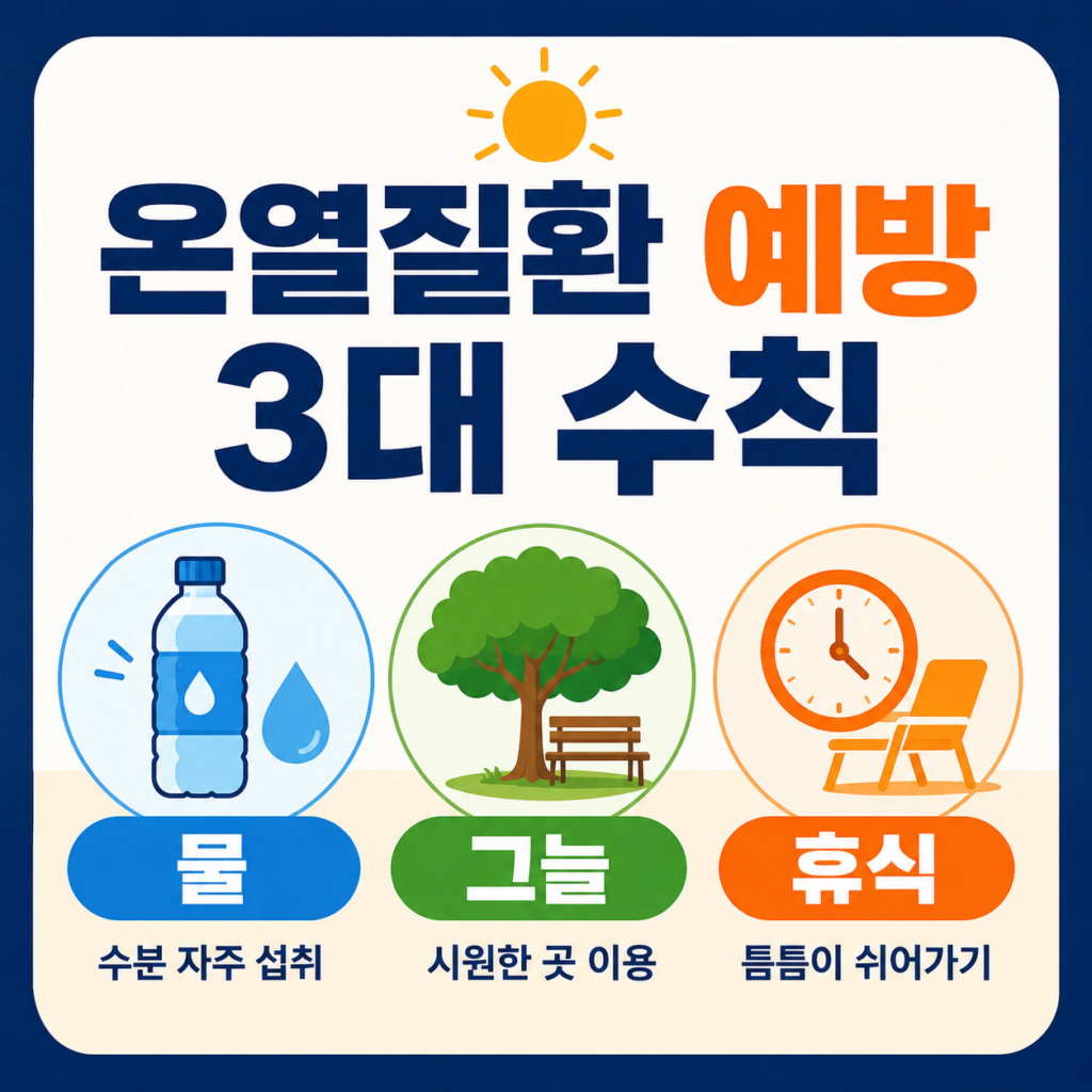 온열질환 예방수칙, 꼭 알아야 할 것들 2 일상에서 실천하는 3대 예방 수칙