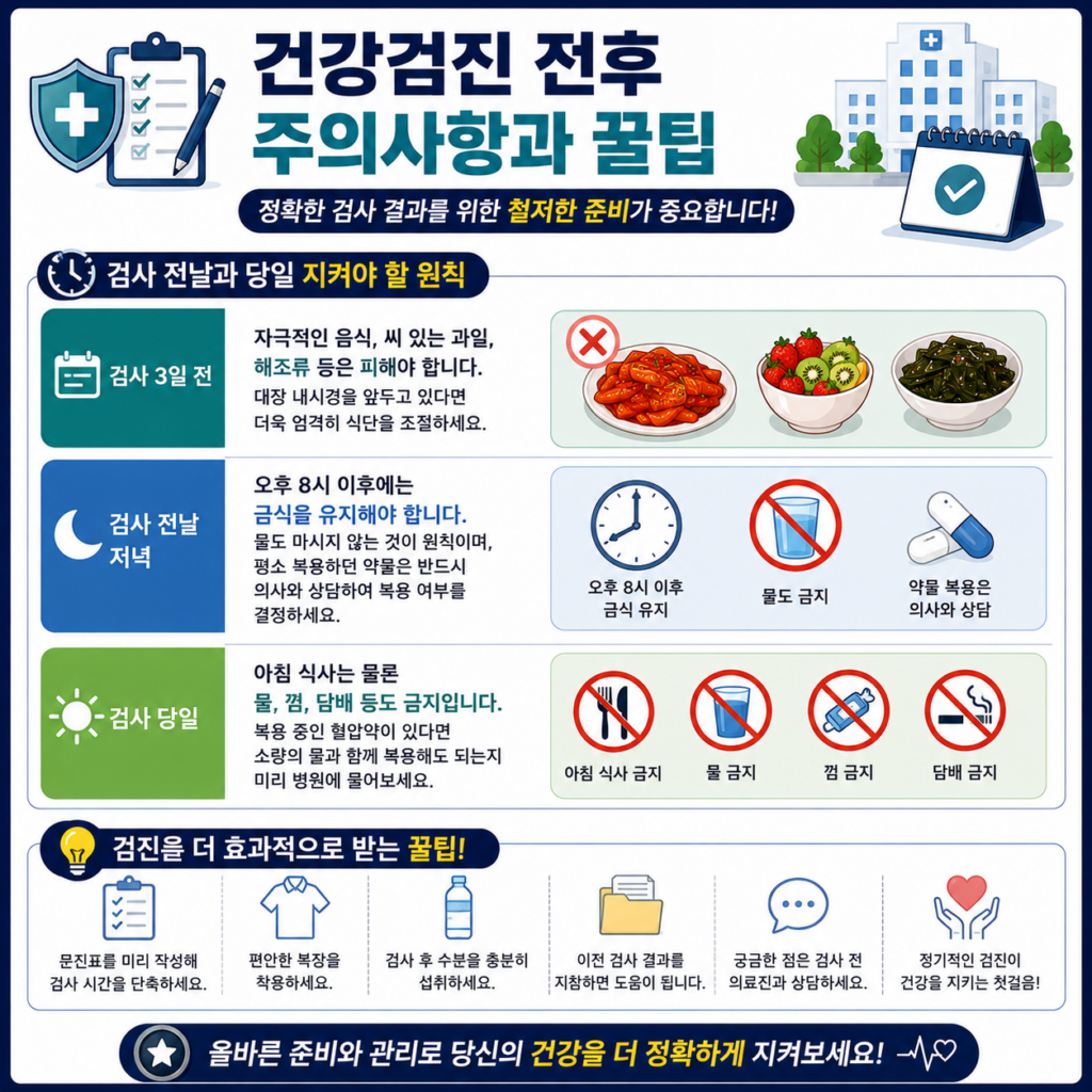 건강검진 예약 방법, 이렇게 하면 쉬워요 3 건강검진 전후 주의사항과 꿀팁