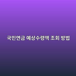 국민연금 예상수령액 조회 방법, 내연금으로 1분 확인 7 eab5adebafbcec97b0eab888 ec9888ec8381ec8898eba0b9ec95a1 eca1b0ed9a8c ebb0a9ebb295 1788267821
