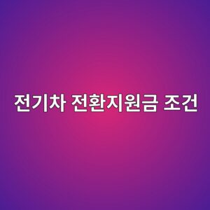 전기차 전환지원금 조건, 최대 100만원 받는 방법 9 eca084eab8b0ecb0a8 eca084ed9998eca780ec9b90eab888 eca1b0eab1b4 1790263596