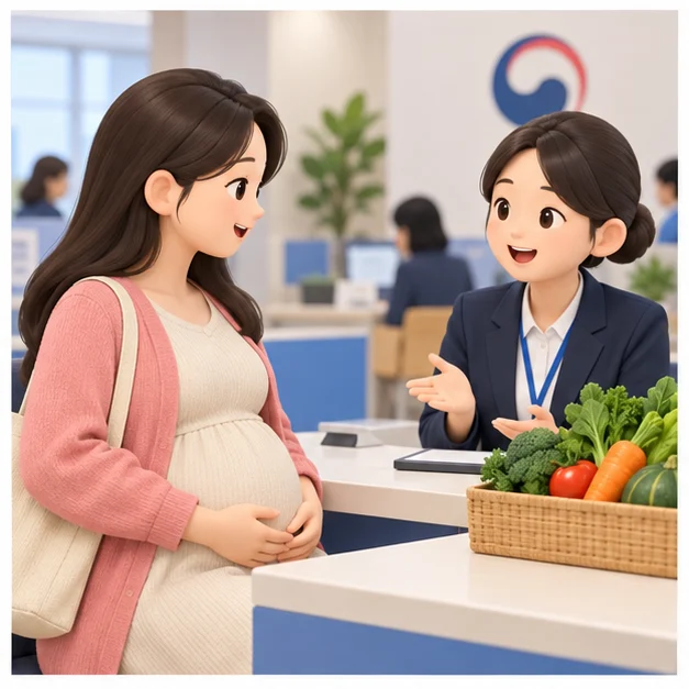 임산부 친환경농산물 꾸러미 지원 대상 확인 안내