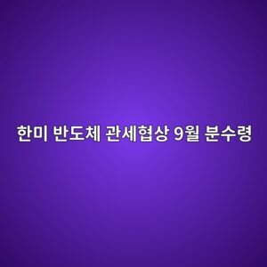 한미 반도체 관세협상 9월 분수령, 무엇이 결정될까 8 ed959cebafb8 ebb098eb8f84ecb2b4 eab480ec84b8ed9891ec8381 9ec9b94 ebb684ec8898eba0b9 1788653489