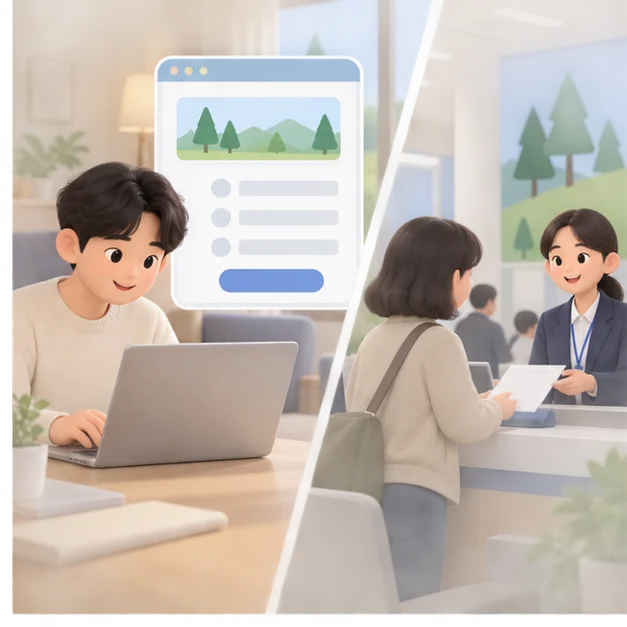 산림복지서비스이용권 신청 절차
