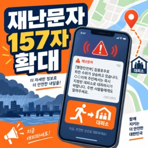 재난문자 스마트폰 알림 안내