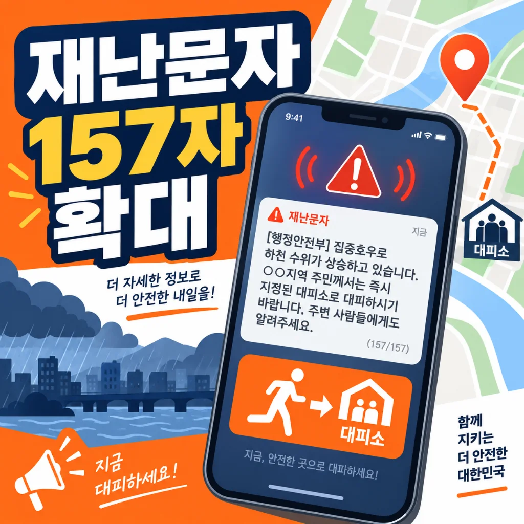 재난문자 스마트폰 알림 안내