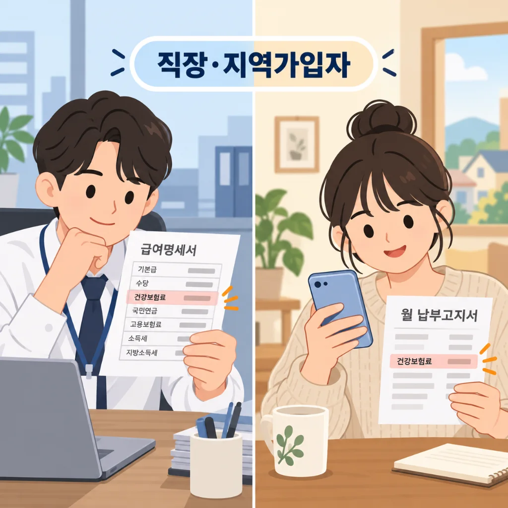 지역가입자 건강보험료 확인