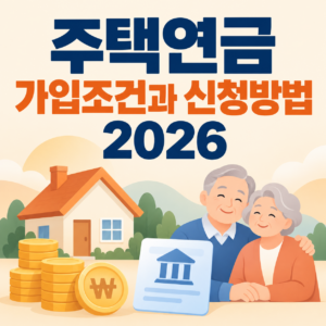 주택연금 가입조건과 신청방법 2026, 집을 담보로 평생 연금 받는 법 7 주택연금 가입조건과 신청방법 2026을 안내하는 썸네일 이미지