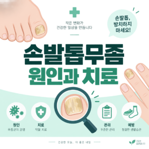 손발톱무좀 원인과 치료기간, 재발 막는 관리법 총정리 12 손발톱무좀 원인과 치료를 안내하는 미니멀 일러스트 썸네일