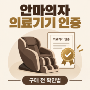안마의자 의료기기 인증 확인법, 구매 전 허가번호부터 확인하세요 1 안마의자 의료기기 인증 확인법을 설명하는 미니멀 일러스트 썸네일 이미지