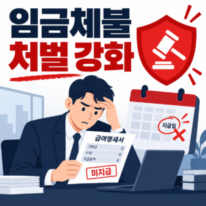 임금체불 처벌 10월 8일 강화, 징역 5년·벌금 5천만원 4 임금체불 처벌 강화 핵심 안내