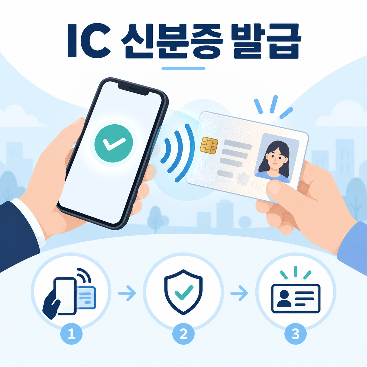 모바일 신분증 발급 방법, IC 신분증·현장 QR 총정리 2 IC 신분증 NFC 발급 절차