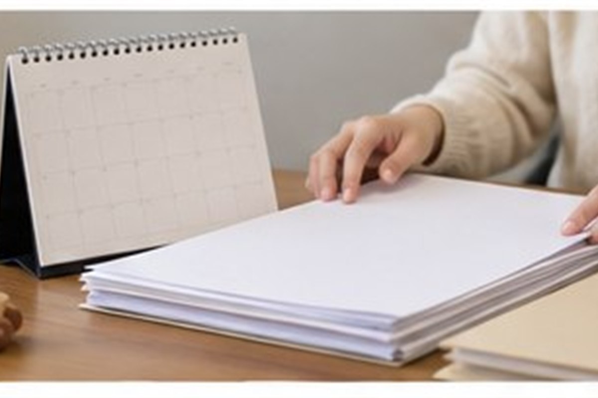 양육비 직접지급명령, 상대가 퇴사하면 회사 지급명령은 어떻게 될까 2 양육비 직접지급명령 관련 아이의 일정을 상징하는 빈 달력과 글자 없는 서류를 정리하는 손