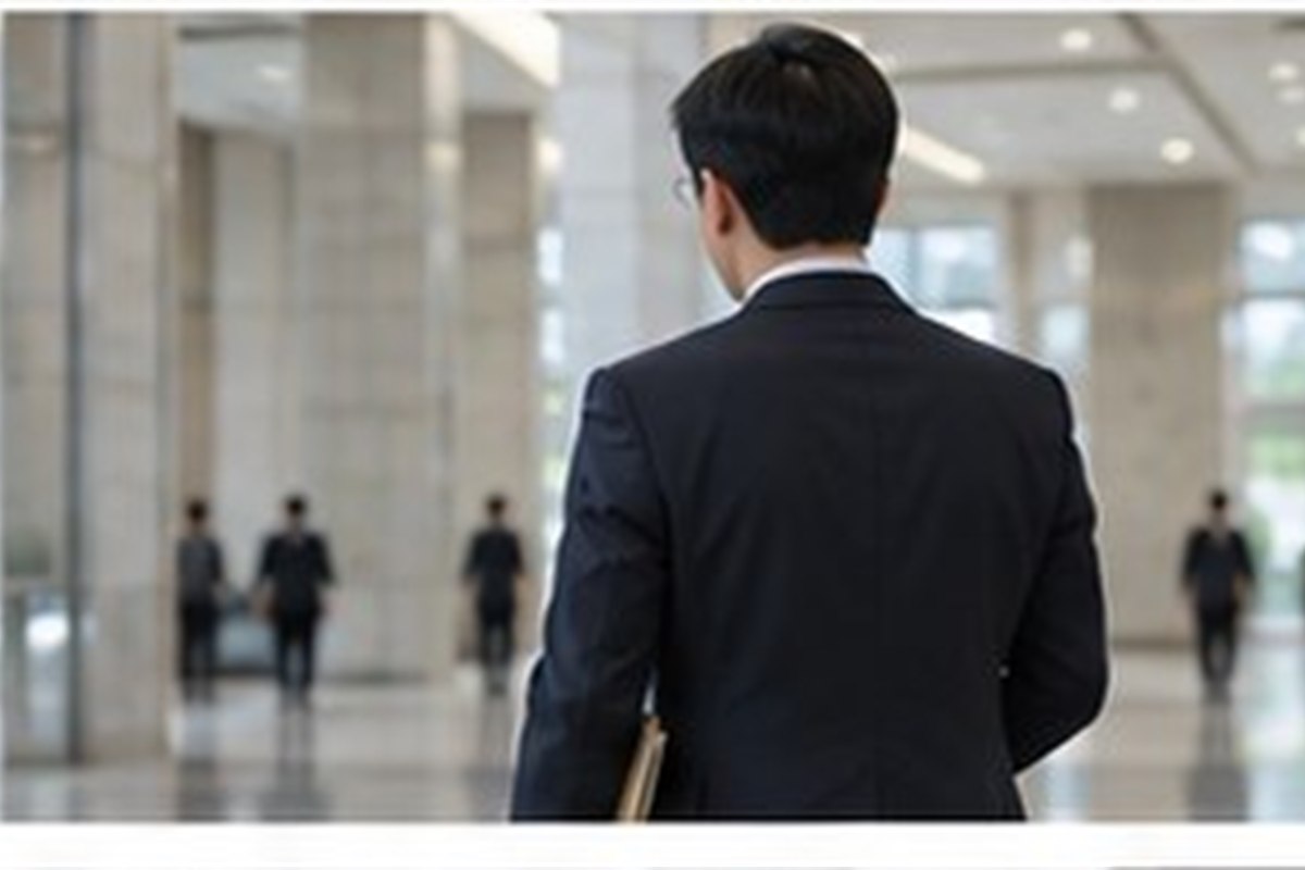 명도소송 강제집행 비용 관련 현대적인 법원 민원실 복도에서 순서를 확인하는 사람