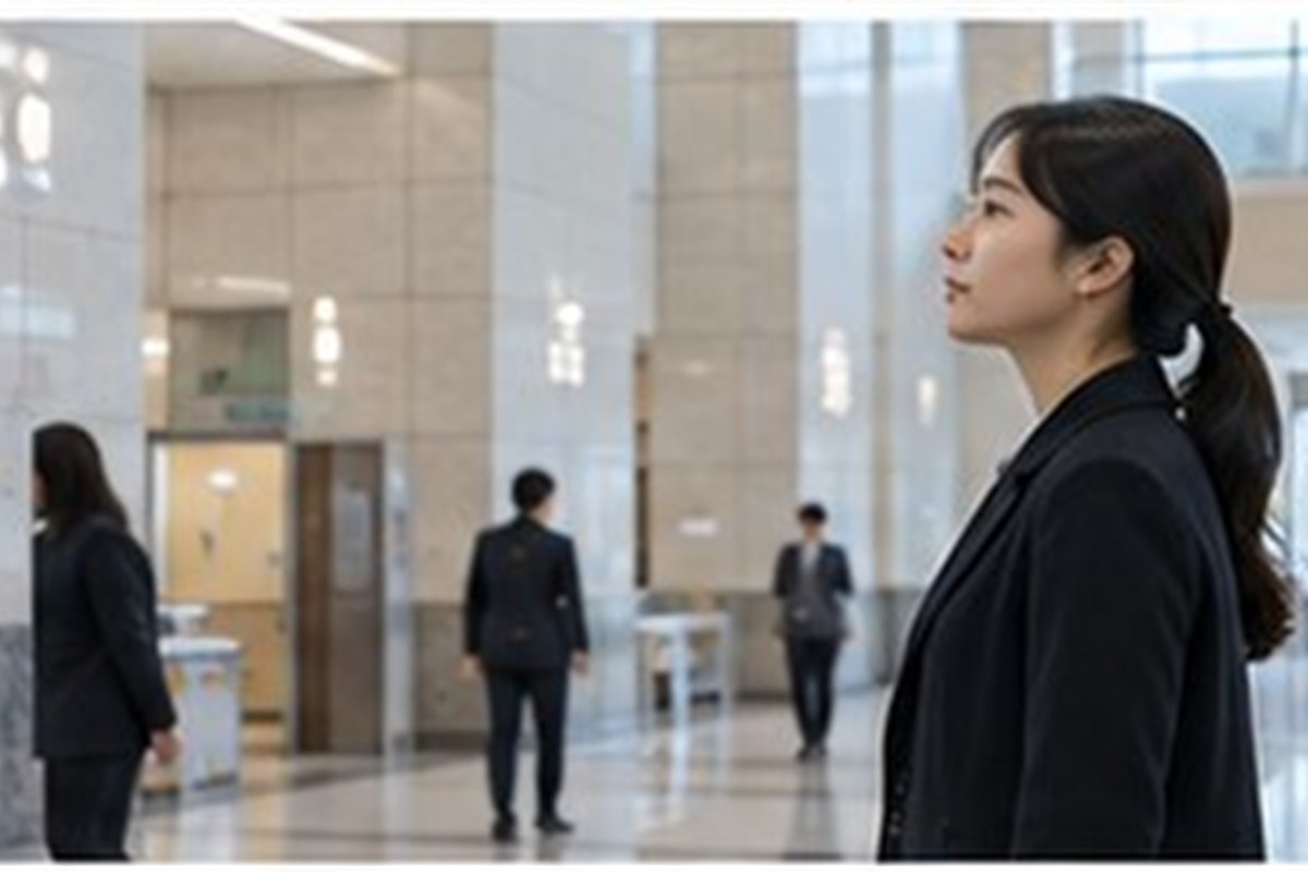 판결문정본발급, 집행문·송달증명·확정증명을 같이 받아야 할 때 3 판결문정본발급 관련 현대적인 법원 민원실 복도에서 순서를 확인하는 사람