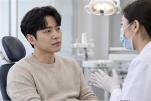 사랑니 발치 비용 진료 방향을 상담하는 한국인 환자와 전문 의료진