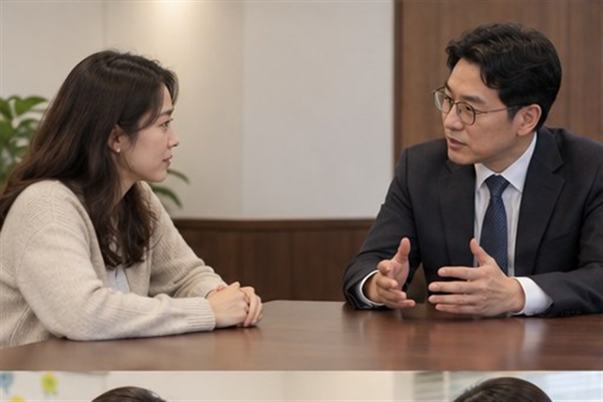 상속포기 기간 절차를 상담하는 한국인 신청인과 법률 전문가