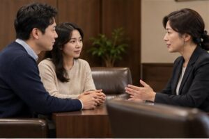 성년후견인 신청비용, 감정료까지 준비해야 할까 6 성년후견인 신청비용 절차를 상담하는 한국인 신청인과 법률 전문가
