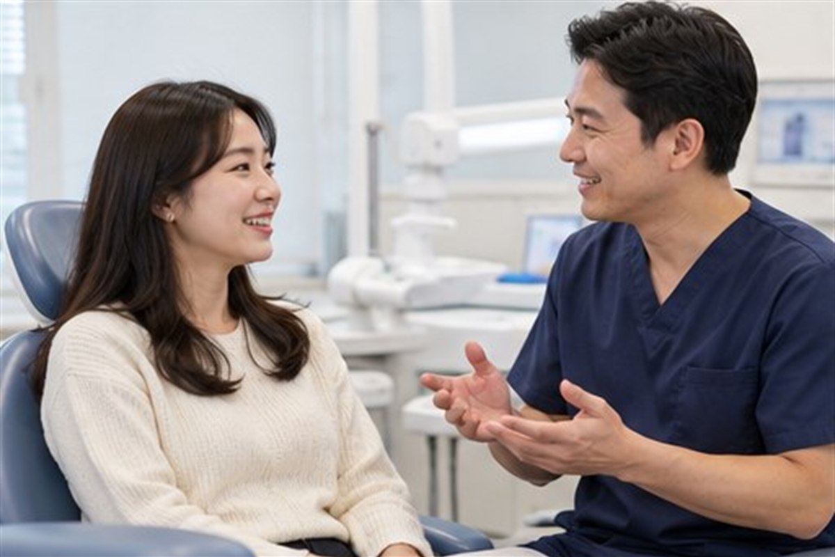 치근단절제술 비용 진료 방향을 상담하는 한국인 환자와 전문 의료진