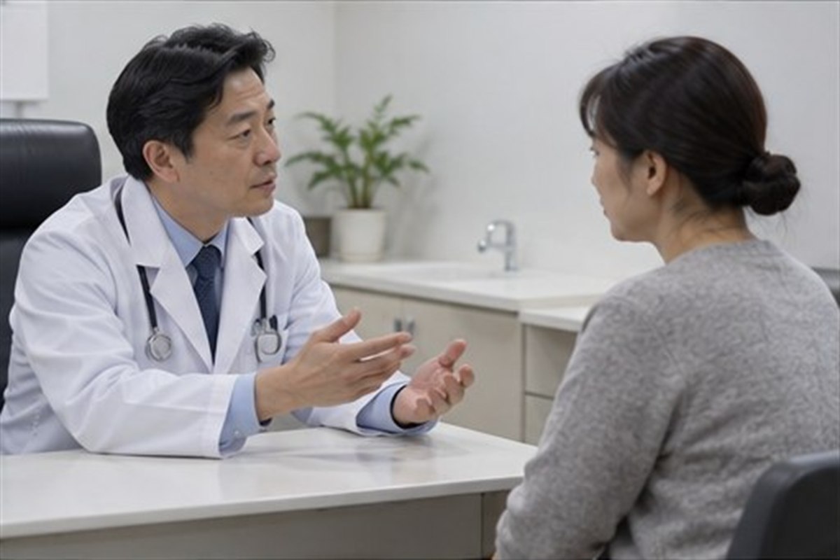 대장내시경 용종제거 비용 진료 방향을 상담하는 한국인 환자와 전문 의료진