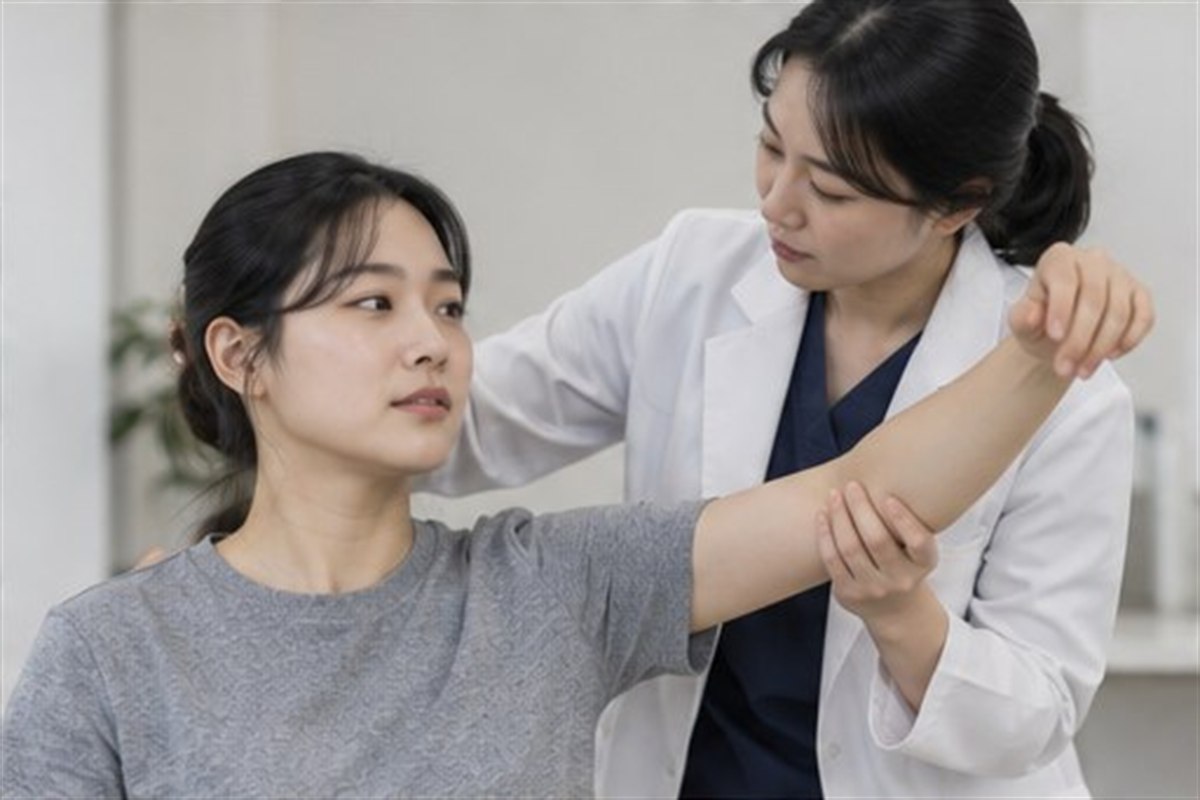 오십견 치료기간 관련 진찰이나 치료 준비를 확인하는 실제 의료 현장