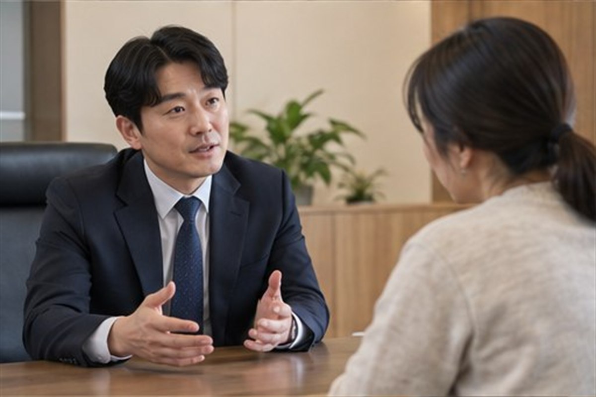 국세 이의신청 기간 절차를 상담하는 한국인 납세자와 세무 전문가