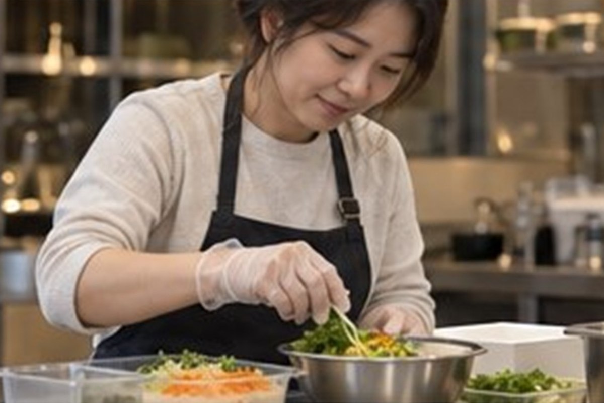휴게음식점 영업신고 관련 서류와 절차를 차분히 준비하는 한국인