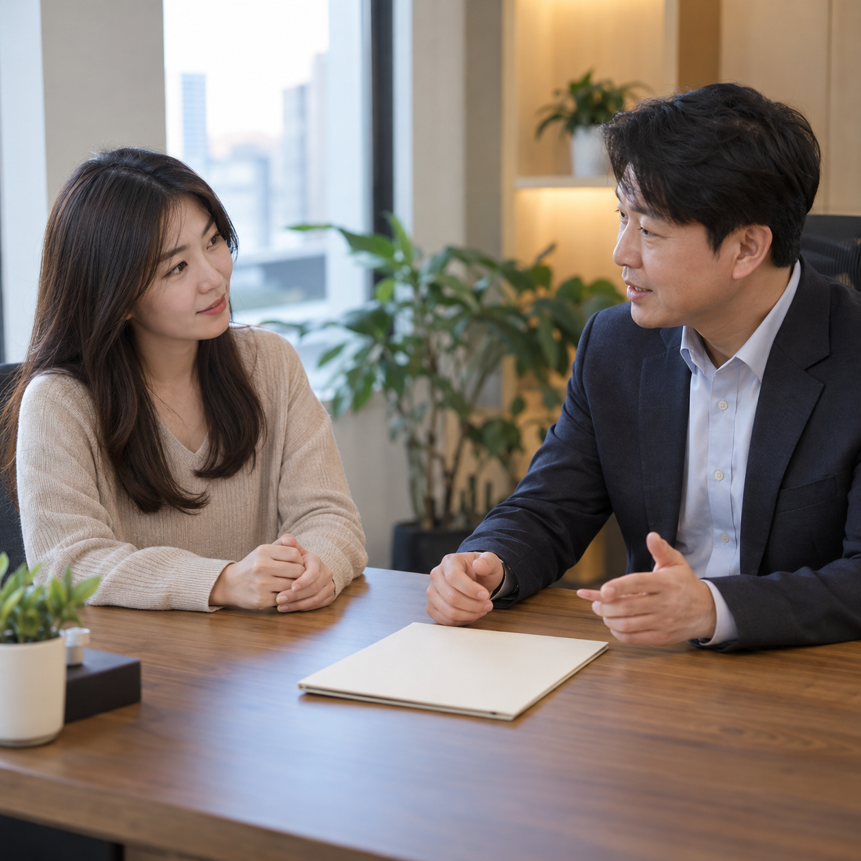 보험료 납입증명서 확인 및 상담 장면